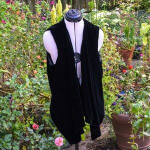 Elegant rayon/silk Velvet dressy +size Vest vtg Coldwater Creek for the holidays